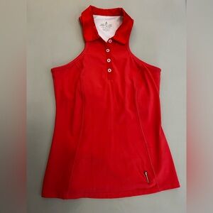 Flirty Tee golf Red Sleeveless Polo Shirt